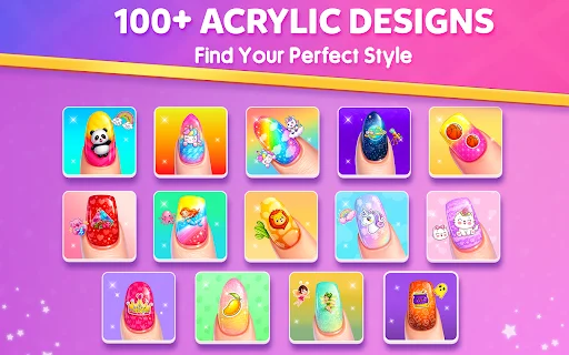 Nails Salon Games: manicure gameplay from the Android store listing