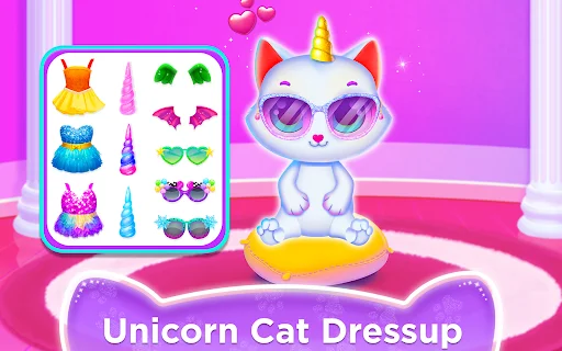 Unicorn Cat Princess Baby Game: Android store screenshot 1